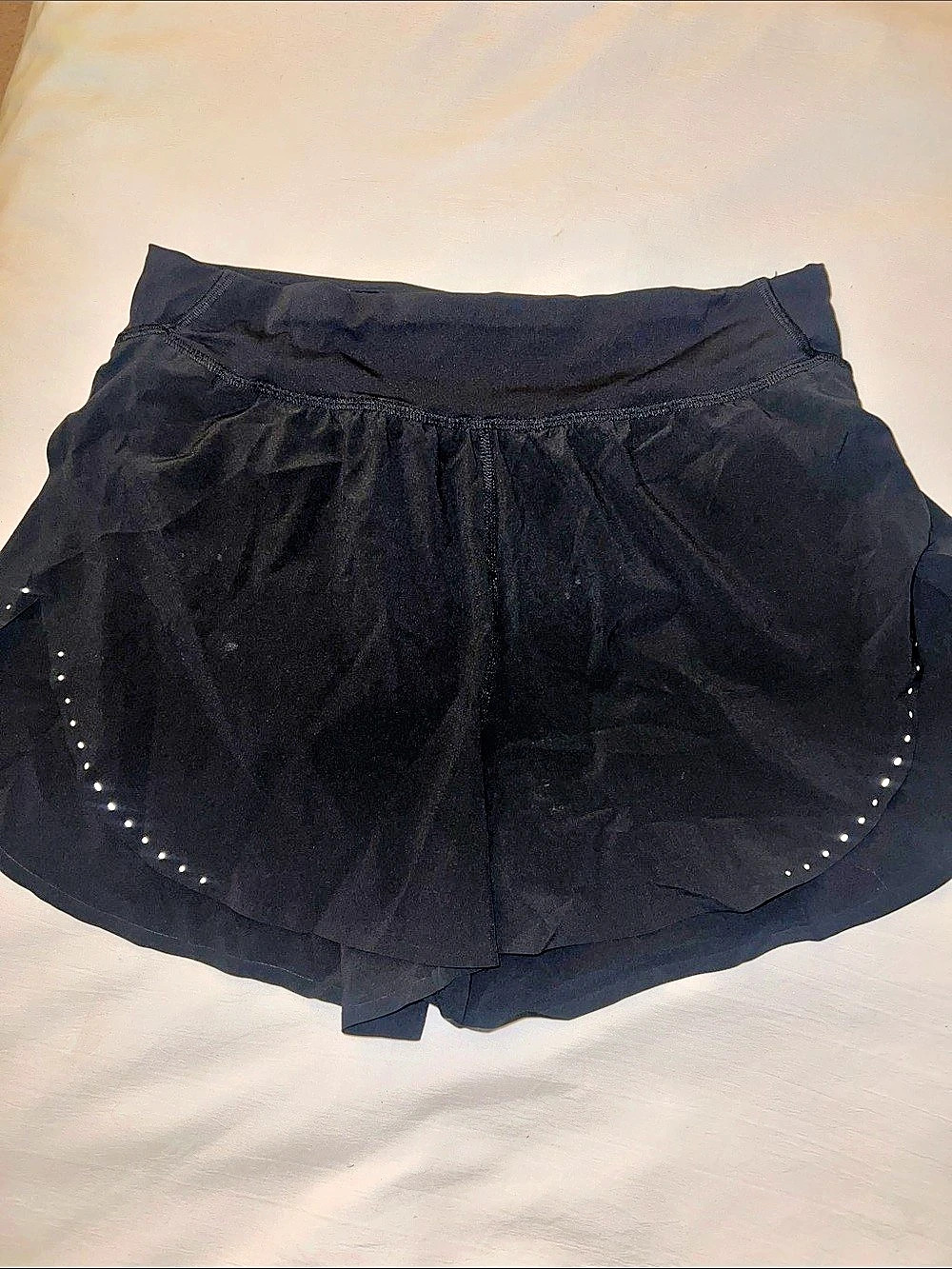 Lululemon Speed Up Short Hi-Rise Reflective 2.5" Black Athletic Shorts